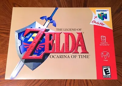 The Legend Of Zelda Ocarina Of Time N64 24  Game Art Poster Link Nintendo 64 • $14.99
