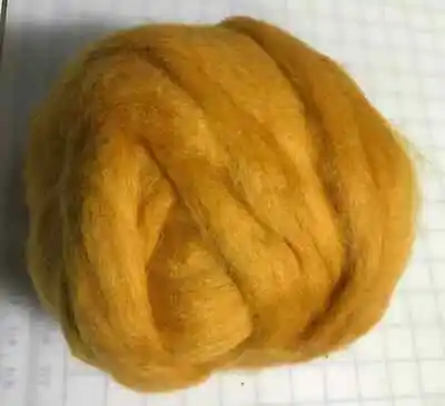 Golden Orange - Finest Romney & Merino Wool Roving (.5 Oz) • $4.95