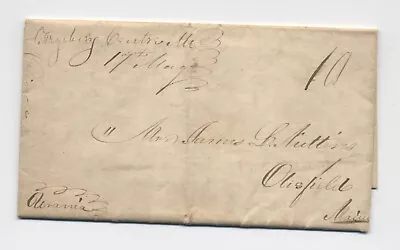 1839 Fryeburg Center ME Manuscript Stampless Letter [S.3153] • $79.99