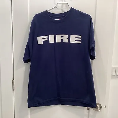 MAUI FIRE Nave Blue T Shirt X-LARGE Hanes  • $25.50