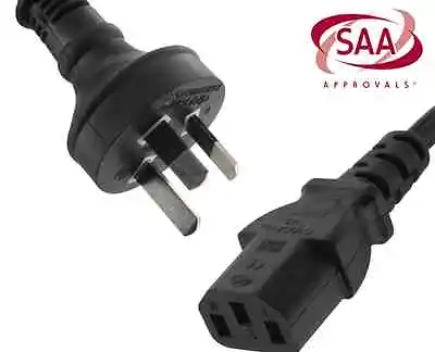 240V 10A Australian Mains Power Lead Cable Cord AU 3-Pin To IEC Kettle Plug OZ • $12.99