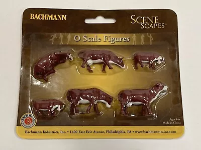 Bachmann Industries O Scale Figures #33152: 4 Cow 2 Calf; Brown & White 6 Pcs • $9.99