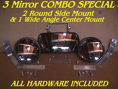 $48.95 • Buy 3 Skid Steer Equipment MIRRORS 2 Side + 1 Center Loader Fit: Bobcat Mustang Etc