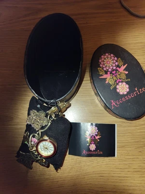 Ladies Accessorize Heart Charm Bracelet Watch ~ Brand New & Boxed • £7.50