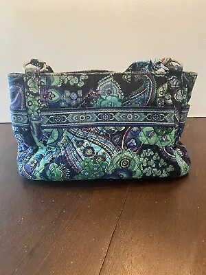 Retired Vera Bradley Handbag Blue Rhapsody Fall 2009 Medium Shoulder • $21.99