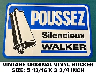 Walker Silencieux - Vintage Original Vinyl Decal Sticker - Mufflers • $8.12