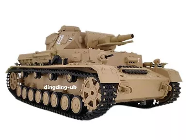 Heng Long 1/16 RC Tank German DAK Panzer IV F-1  RTR BB & IR Battle 7.0v UK • $383.92