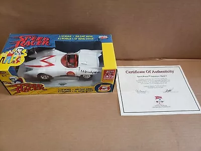 Diecast Speed Racer Mach 5 & Signed Certificate Of Authenticity 1:18 Scale • $129