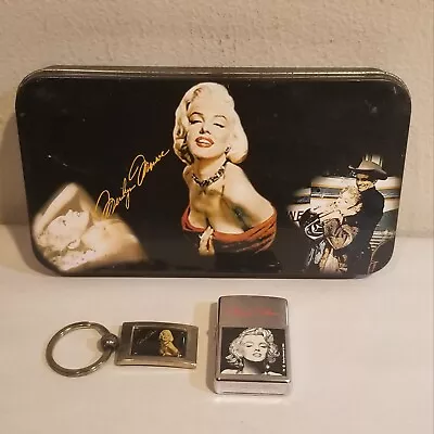 Vtg 2001 Zippo Lighter Marilyn Monroe / Key Chain/ Collectible Tin/ Flint Sparks • $60