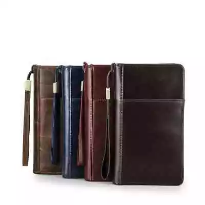 US Stock RFID Leather Clutch Bag Wallet 4 Passport 13 Card Holder Cuir Pochette • $41.99