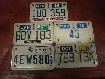 Vintage TEXAS Motorcycle Collector License Plates From TEXAS • $10.50