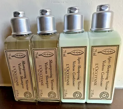 L’OCCITANE VERBENA Set Of 2 Shampoo And 2 Conditioner  2.5 Oz. Travel Sizes NEW • $11.99