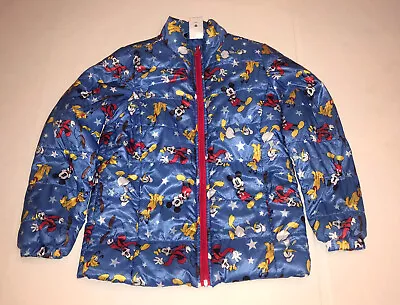 EUC DISNEY Store Mickey Mouse LightWeight Puffy Puffer Jacket Sz 7/8 • $25