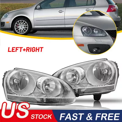 For 2006 2007 2008 2009 Volkswagen Jetta GTI MK5 Headlights Headlamps Chrome • $119.99