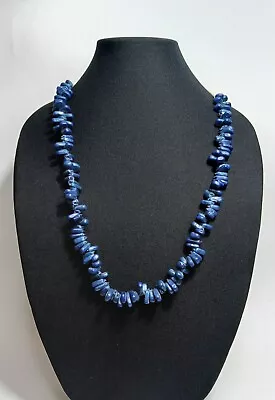 Vintage Blue Corn W/Leather Strap Handmade Native American Necklace 1 Strand 30  • £28.92