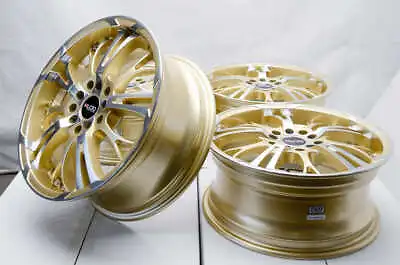 $664 • Buy Kudo Racing Defuse 16x7 5x100 5x114.3 5x4.5 Gold W/Machine Face Wheels Rims (4)
