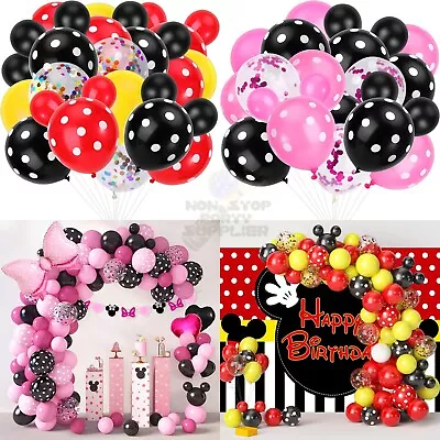 UK 12  Disney Minnie Mickey Mouse Latex Birthday Party Quality Helium Balloons • £10.39