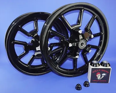 Harley Dyna Low Rider Low Rider S Wheels Gloss Black Bearings Installed Exchange • $795