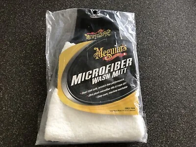 Genuine Meguiars Scratch Free Microfiber Wash Mitt - Embroidered Branding - NEW • $12.44