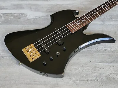 1980's BC Rich Japan NJ Series Neckthrough Mockingbird Bass (Black) • $1495