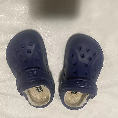 Mammoth  CROCS  Slip On Clog Shoes Kids Toddler Size 6/7 Navy Blue • $12.97