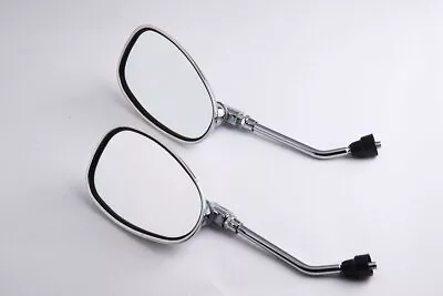 8mm CHROME MIRROR SET FOR QMB139 50cc & 150cc GY6 SCOOTERS KARTS MOTORCYCLES • $8.98