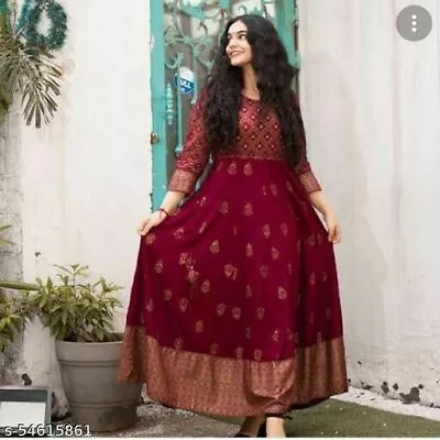 Indian & Pakistani Bollywood Wear Anarkali Kurta Long Gown Frock Suit For Women • $61.24