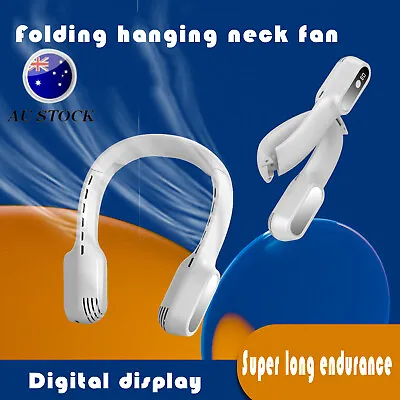$12.99 • Buy Portable Mini Neck Fan Hanging Leafless Quiet USB Rechargeable Outdoor Sports AU