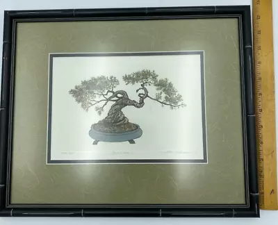 Vintage Bonsai Tree Print By Martha Hinson Framed/signed/numbered • $45