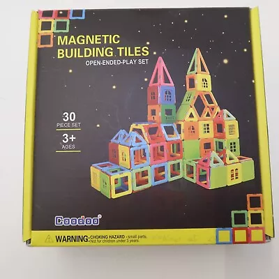 Coodoo Magnetic Tiles 30 Pcs Building Blocks Kids Toys Gifts For Boy Girls • $8