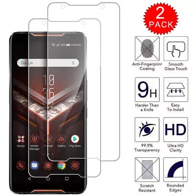 For ASUS ROG Phone II ZS660KL- HD Clear Tempered Glass Film Screen Protector • $13.46