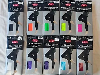 Silky 70 Denier Footless Tights Assorted Sizes  Colours Neon Job Lot Available • £3.95