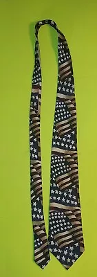 Vintage American Flag Tie  Tango By Max Raab 100 Percent Cotton Made In The Usa • $12.99