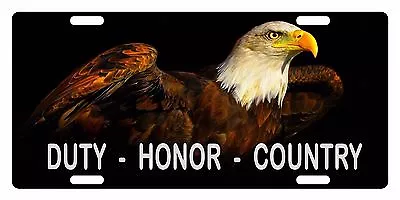 VETERAN DUTY HONOR COUNTRY Custom License Plate Military Emblem Eagle Version • $13.41