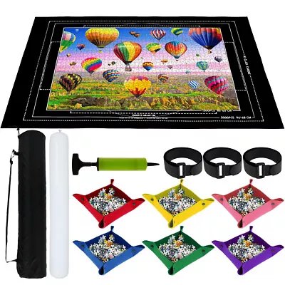 Jigsaw Mat Keep Neat And Organized Roll Up Puzzle Pad With Non-slip Bottom  GT • $27.49