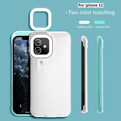 NEW For Iphone 11 Led Fill-Light Mobile Phone Case With Selfie Ring Light A+ • $31.04