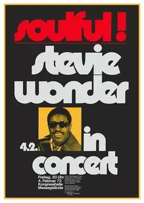 Stevie Wonder - 16  X 24  POSTER - Motown R&B Funk Master - LIVE 1972 Germany • $26.89