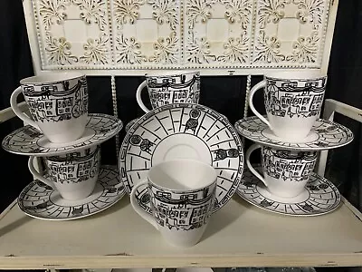 Mikasa China Parisian Scenes By Susan Steinberg Cups & Saucers 14-pc Set • $59.99