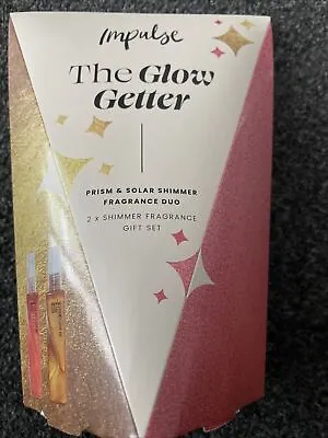 Impulse THE GLOW GETTER Gift Set SHIMMER SOLAR & SHIMMER PRISM Fragrance 2 X 100 • £7