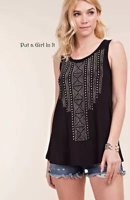 New VOCAL Womens CRYSTAL BLACK AZTEC TUNIC SLEEVELESS TANK TOP SHIRT S M XL 1X • $42.70