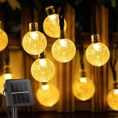 12M 100LED SOLAR POWERED Retro Bulb String Lights Garden Fairy Ball Outdoor Lamp • £7.99