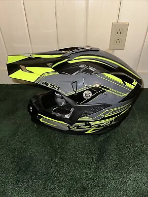 Vega MCX ATV MX Helmet Large Yellow Gray Black • $49