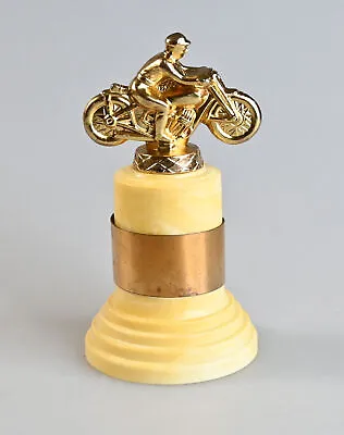 Vintage Art Deco Style Motorcycle Motor Cross Bronze Brass Trophy • $40