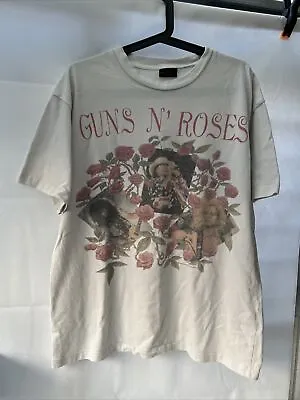 Vintage Guns N Roses Shirt Medium Band Tee Skin N Bones 1993 Tour Brockum Tag • £199.99