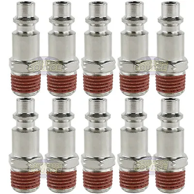 Industrial 10 Pack 1/4  Male NPT Air Compressor Hose Quick Coupler Plug Fitting • $12.49