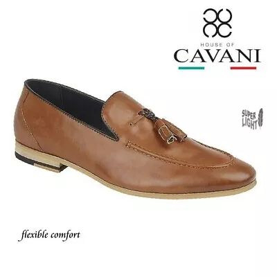 £21.98 • Buy Mens Formal Slip On Smart Loafers Tassel Casual Driving Moccasin Tan Shoes Size
