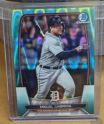 2023 Bowman Chrome MLB Baseball Miguel Cabrera 138/199 #12 Triple Crown Winner • $14.99