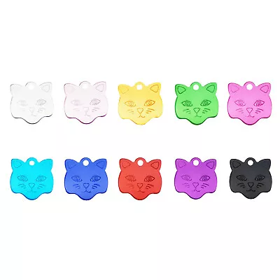 10-Pack ID Tags Metal Multi-Shaped Cat Dog Pet Collar Tag Charms Mixed Colors • $4.74