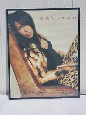  Vtg Retro 2002 AALIYAH - FUNKY Poster Framed~ 20X16 R&B/Soul. Original  • $65