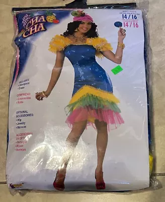 Cha Cha Spanish Mexican Dancer Dress Forum Womens Costume 14-16 NEW • $29.95